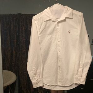 White Ralph Lauren button down shirt